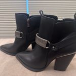 DKNY  leather Black Ankle Boots with Metallic Accents Brand New! Photo 1