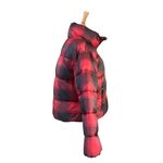 Old Navy  Women's Coat Sz S Buffalo Plaid Red Black‎ Puffer Jacket Photo 3