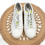 Rothy's The Lace Up Sneaker Chartreuse White Knit Size Women's 9 Photo 2