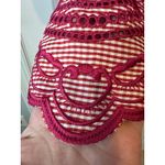 Alexis Alzena Red White Gingham Embroidered Wrap Mini Dress Size XS Photo 8