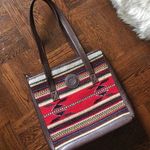 Born Leather & Wool Blanket Tote Kilim Woven Tote Photo 0