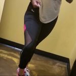 Avia  BLACK AND PINK CROPPED MESH WORK OUT LEGGINGS‎ Photo 4