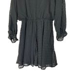 Urban Outfitters  Lumière Swiss Dot Dolman Long Sleeve Mini Dress Black Size M Photo 6