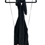 Show Me Your Mumu NEW NWOT  Jasmine Fringe Halter Maxi Dress Black Satin SIZE M Photo 9