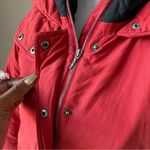 J.Crew | Red Down Filled Bomber Coat Sz M Photo 3