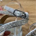 Badgley Mischka Remi Almond Toe Rhinestone Ruffle Mid Heel Sandals Size 8 NWOB Photo 12