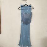 House Of CB  Set Nastassia & Amadi Cool Blue Embellished‎ Satin corset Maxi sz XS Photo 3