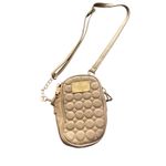 Bebe  Quilted Crossbody Phone‎ Bag Champagne Gold Chain Strap Small Purse Photo 1