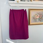 Christian Dior Vintage The Suit Burgundy Wool Pencil Skirt Italy Size 10 Photo 1