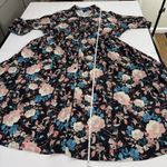 Torrid Floral Crepe De Chine Long Sleeve Button Up Midi Shirt Dress 3X Pockets Photo 10