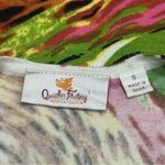 Quacker Factory  Leopard and Floral Print Rhinestone Blouse Artsy Eclectic Fun S Photo 6