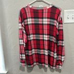 PINK - Victoria's Secret Victorias Secret Pink Cozy Jersey Sleep Shirt Top Red Plaid Size Medium NWT Photo 3