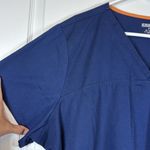 Scrubstar  Navy Blue Scrub V-Neck Top Pharmacist Doctor Nurse Size 2XL EUC #5516 Photo 1