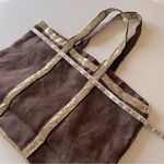 Muche et Muchette jute tote bag, chocolate brown and gold tone sequinns, NWOT Photo 3