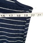 Soma  Weekend Tank Dress Womens XL Blue Bamboo Terry Striped Drawstring Beach Photo 8