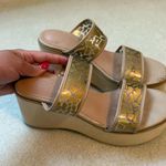 Coconuts by Matisse Gold and clear strap wedges Photo 3