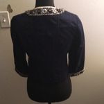 White House | Black Market women’s petites 2P dark blue embellished blazer Photo 4