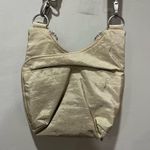 Baggallini Organizer Bag Crossbody Messenger Multi Pockets Beige Designer EUC Photo 3