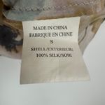 Theory blouse 100% silk watercolor floral sleeveless tie neck sash fairy small Photo 6