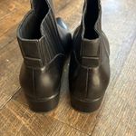 Halogen Ankle Boots Black Leather Pointy Toe Pull On Block Heel Size 7.5M Photo 3