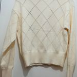 Jessica Simpson Sweet Cherry Cream/Red Diamond Print Embroidery Cardigan size M Photo 5