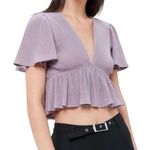 Urban Outfitters Rori Ribbed Plunging Babydoll Top Photo 1
