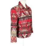 Coldwater Creek  vintage aztec wool blend multicolored collared jacket size P4 Photo 1