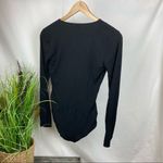 J.Crew Black Surplice Wrap Long Sleeve Bodysuit S Photo 2