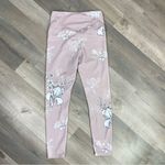 Anthropologie  Allfenix Lyla Floral Leggings Taupe Pink Small Photo 3