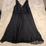 Maggy‎ London Woman Black Silk Dress Formal Party Sleeveless Plus Size Size 16W Photo 0