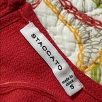 Staccato  women’s size small lace sleeve keyhole button closure coral salmon tone Photo 7