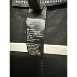 White House | Black Market Solid Black Fringe Faux Suede One Size Poncho Wrap Photo 4