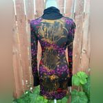 Custo Barcelona Mesh Bodycon Mini Abstract Dress Women’s Size 3 Photo 2