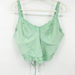 Colsie Womens Coquette Eyelet Corset Bralette Crop Top Size 2X Mint Green Photo 3
