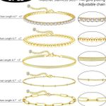 Delicate Gold Bracelet Set for Women, 14K Real Gold Plated Bracelets Stack for Women Trendy Gold Layered Bracelets – Crafted with Love Photo 3