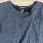 Club Monaco  Wool Black Gray‎ Split Back Tiered Hem Pull Over Sweater Medium Photo 10