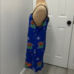 Nike  Blue Ribbed Paisley Print Spagetti Strap Dress Photo 2