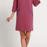 Betabrand  NWOT Mauve Half day Shift Mini Dress 3/4 Sleeves S Photo 0