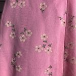 Vintage 60s 70s Mini Dress Pink Daisy Floral Flutter Sleeves M Size M Photo 9