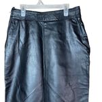 Vintage Bruno Giovanni Black Genuine Leather Midi Skirt Size undefined Photo 5