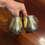 J.Crew Anya Mary Jane Gold Flats Metallic Size 9.5 BT900 Holiday Festive Party Photo 2