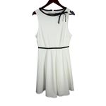 Alexia Admor NWT Ida White Black Sleeveless Fit & Flare Dress Bow Detail Size M Photo 1