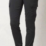 prAna  Black Meme Cargo Pants Sz 12 Photo 0