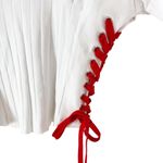 Akira  Read My Thoughts Lace Up Detail T Shirt White size M NWT Photo 7