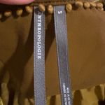 Anthropologie Long-Sleeve Velvet Lace Babydoll Top in an olive green/gold Size S Photo 2