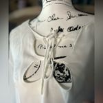 frame denim  Mirrored Lace Up Tie Front Blouse Photo 7