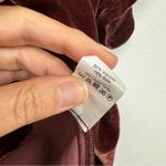 Madewell  Burnt Orange Crushed Velvet Blouse Womens S Short Sleeve Fall Boho Top Photo 5