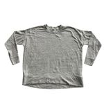 Aerie Oversized Long Sleeve Crew Neck Top Sweater Striped Size S Grey Layering Photo 1