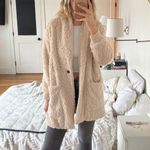 C&C California  Womens Beige Sherpa Coat Cozy Plush Jacket Medium Photo 0