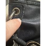 The Sak  Black Leather Crossbody Purse Hobo Western Adjustable Strap Biker Zipper Photo 9